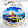 istanbul desenli geniş metal kutu