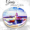 istanbul desenli geniş metal kutu