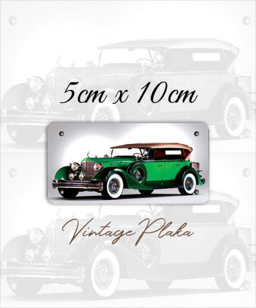 araba vintage küçük magnet plaka