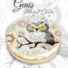 baykuş desenli geniş metal kutu