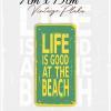 beach vintage metal plaka