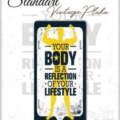 body vintage metal plaka