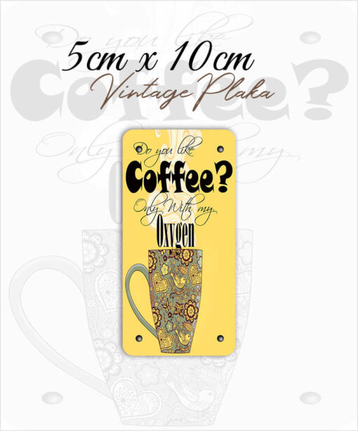 coffee retro metal küçük magnet plak