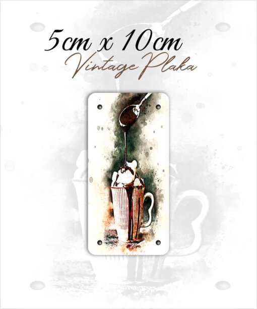 coffee vintage küçük magnet plaka