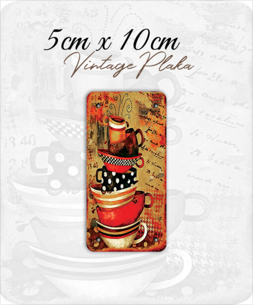 coffee vintage küçük magnet plaka