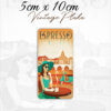 espresso vintage küçük magnet plaka