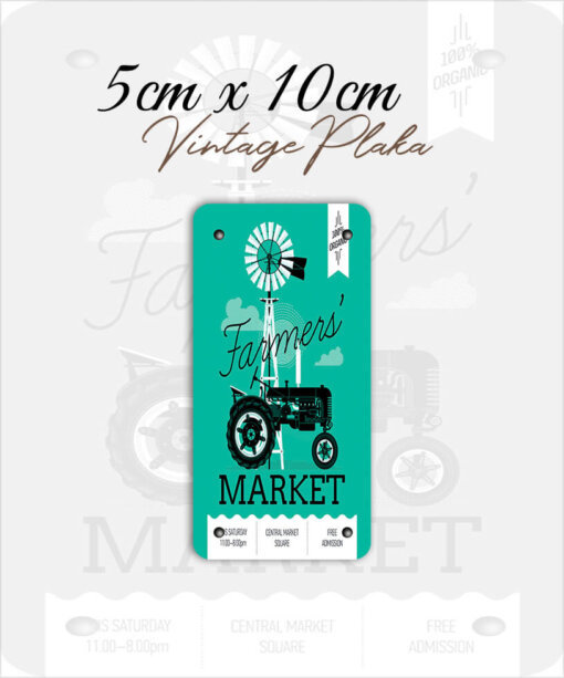 farmer vintage küçük magnet plaka