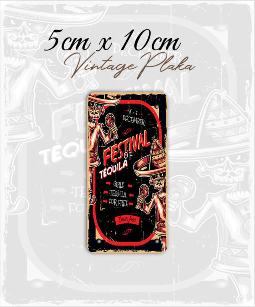 festival vintage küçük magnet plaka