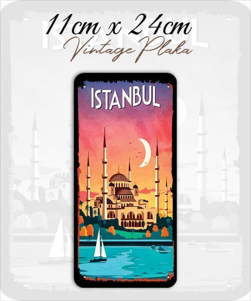istanbul vintage metal plaka