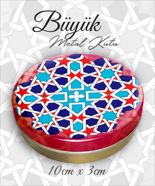 mandala desenli büyük metal kutu
