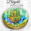 mandala desenli büyük metal kut