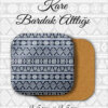 mandala desenli metal kare bardakaltı