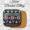 mandala desenli metal kare bardakaltı