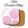 mandala desenli metal kare bardakaltı