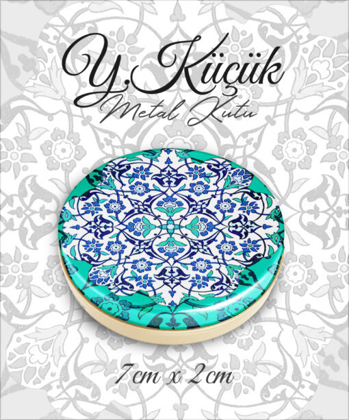 mandala desenli y.küçük metal kutu