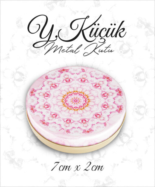 mandala desenli y.küçük metal kutu