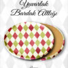mandala desenli yuvarlak bardakaltı