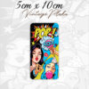 pop art vintage küçük magnet plaka