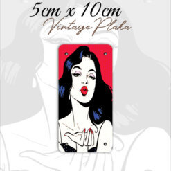 pop art vintage metal küçük magnet plaka