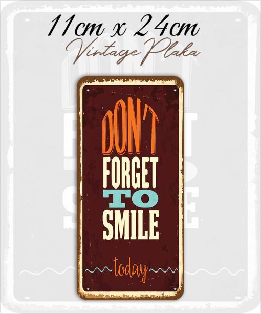 smile vintage metal plaka