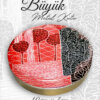 soyut desenli büyük metal kutu