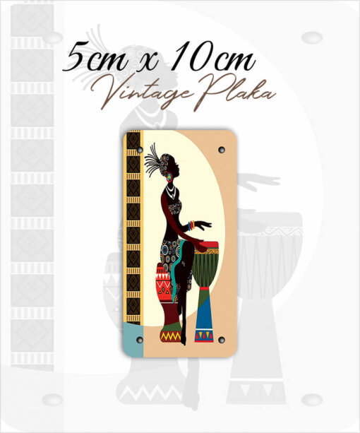woman music vintage küçük magnet plaka