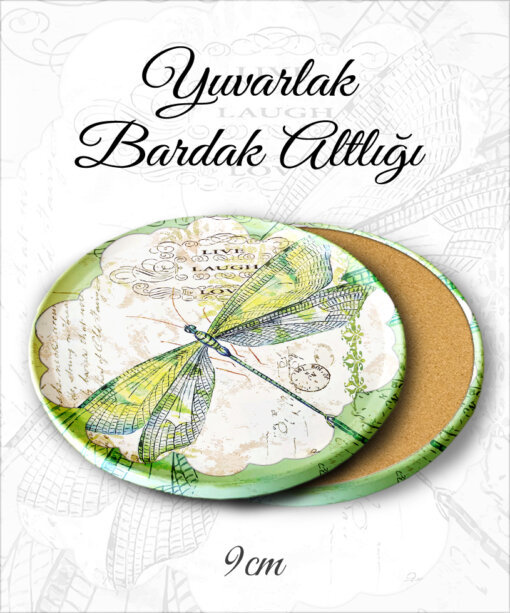 yusukçuk desenli yuvarlak bardakaltı