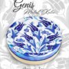 çini desenli geniş metal kutu