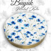 çiçek desenli büyük metal kutu