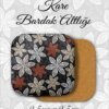 çiçek desenli metal kare bardakaltı