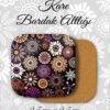 çiçek desenli metal kare bardakaltı