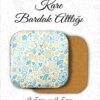 çiçek desenli metal kare bardakaltı