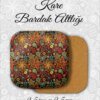 çiçek desenli metal kare bardakaltı