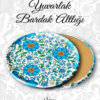 çiçek desenli yuvarlak bardakaltı