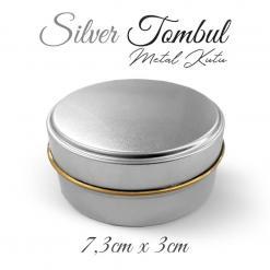 silver tombul metal kutu