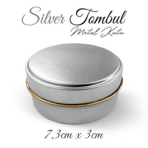 silver tombul metal kutu