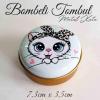 kids kedi desenli bombeli metal kutu