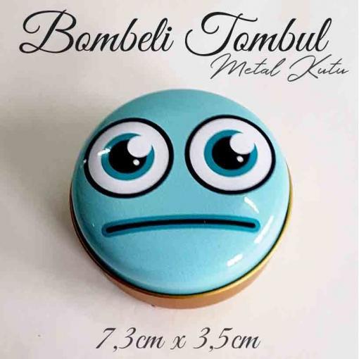 bombeli tombul kutu sevimli ifadeler emoji metal 8
