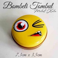 bombeli tombul kutu sevimli ifadeler emoji metal 9