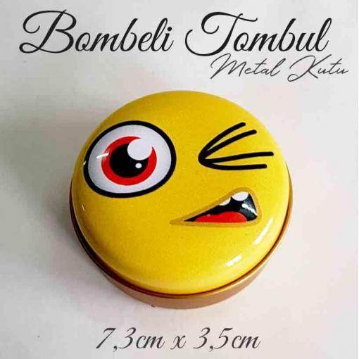 bombeli tombul kutu sevimli ifadeler emoji metal 9