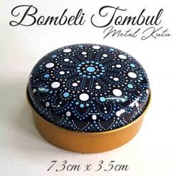 Mandala Desenli Bombeli Metal Kutu
