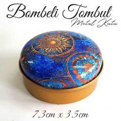 Mandala Desenli Bombeli Metal Kutu