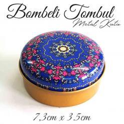 Mandala Desenli Bombeli Metal Kutu