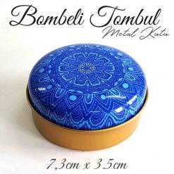 Mandala Desenli Bombeli Metal Kutu