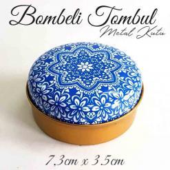 Mandala Desenli Bombeli Metal Kutu