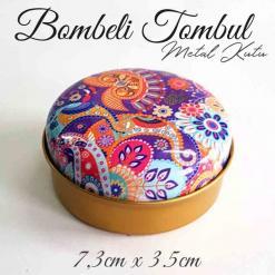 Mandala Desenli Bombeli Metal Kutu