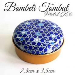 Mandala Desenli Bombeli Metal Kutu