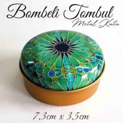 Mandala Desenli Bombeli Metal Kutu