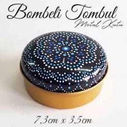Mandala Desenli Bombeli Metal Kutu