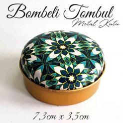 Mandala Desenli Bombeli Metal Kutu